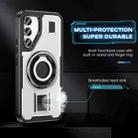 For Samsung Galaxy A54 5G Ring Holder Carbon Fiber PC Hybrid TPU Phone Case(White) - 3