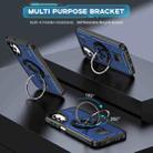 For Samsung Galaxy A24 5G Ring Holder Carbon Fiber PC Hybrid TPU Phone Case(Blue) - 2