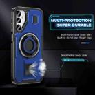 For Samsung Galaxy A24 5G Ring Holder Carbon Fiber PC Hybrid TPU Phone Case(Blue) - 3
