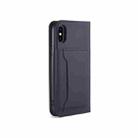 For iPhone XS Max Strong Magnetism Shockproof Horizontal Flip Liquid Feel Leather Case with Holder & Card Slots & Wallet(Black) - 3