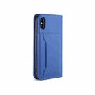 For iPhone XS Max Strong Magnetism Shockproof Horizontal Flip Liquid Feel Leather Case with Holder & Card Slots & Wallet(Blue) - 2