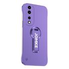 For Honor 70 Baking Varnish 360 Rotate Holder No Frame PC Phone Case(Purple) - 1