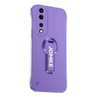 For Honor 70 Pro Baking Varnish 360 Rotate Holder No Frame PC Phone Case(Purple) - 1