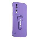 For Honor 80 Baking Varnish 360 Rotate Holder No Frame PC Phone Case(Purple) - 1