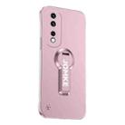 For Honor 80 Baking Varnish 360 Rotate Holder No Frame PC Phone Case(Pink) - 1