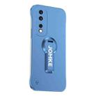 For Honor 80 Pro Baking Varnish 360 Rotate Holder No Frame PC Phone Case(Blue) - 1