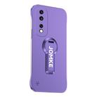 For Honor 80 Pro Baking Varnish 360 Rotate Holder No Frame PC Phone Case(Purple) - 1