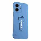 For Honor 80 SE Baking Varnish 360 Rotate Holder No Frame PC Phone Case(Blue) - 1