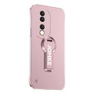 For Honor 90 Baking Varnish 360 Rotate Holder No Frame PC Phone Case(Pink) - 1