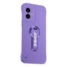 For Honor 100 Baking Varnish 360 Rotate Holder No Frame PC Phone Case(Purple) - 1