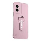 For Honor 100 Baking Varnish 360 Rotate Holder No Frame PC Phone Case(Pink) - 1