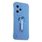 For Honor 100 Pro Baking Varnish 360 Rotate Holder No Frame PC Phone Case(Blue) - 1