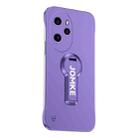 For Honor 100 Pro Baking Varnish 360 Rotate Holder No Frame PC Phone Case(Purple) - 1