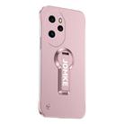 For Honor 100 Pro Baking Varnish 360 Rotate Holder No Frame PC Phone Case(Pink) - 1