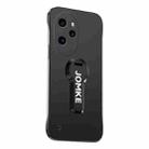 For Honor 100 Pro Baking Varnish 360 Rotate Holder No Frame PC Phone Case(Black) - 1