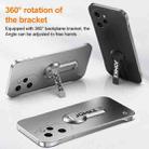 For Honor 100 Pro Baking Varnish 360 Rotate Holder No Frame PC Phone Case(Silver) - 3