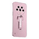 For Honor Magic4 Baking Varnish 360 Rotate Holder No Frame PC Phone Case(Pink) - 1