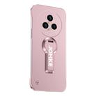 For Honor Magic5 Baking Varnish 360 Rotate Holder No Frame PC Phone Case(Pink) - 1