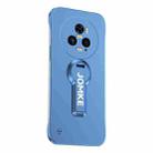 For Honor Magic5 Pro Baking Varnish 360 Rotate Holder No Frame PC Phone Case(Blue) - 1