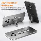 For Honor Magic5 Pro Baking Varnish 360 Rotate Holder No Frame PC Phone Case(Silver) - 3