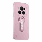 For Honor Magic6 Pro Baking Varnish 360 Rotate Holder No Frame PC Phone Case(Pink) - 1