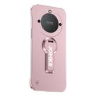 For Honor X40 Baking Varnish 360 Rotate Holder No Frame PC Phone Case(Pink) - 1