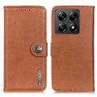 For Xiaomi 14T Pro KHAZNEH Cowhide Texture Horizontal Flip Leather Phone Case(Brown) - 1