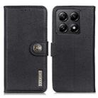 For Xiaomi 14T Pro KHAZNEH Cowhide Texture Horizontal Flip Leather Phone Case(Black) - 1