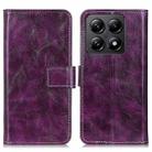 For Xiaomi 14T Pro Retro Crazy Horse Texture Leather Phone Case(Purple) - 1