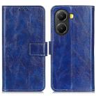 For Xiaomi Poco X7 Pro Retro Crazy Horse Texture Leather Phone Case(Blue) - 1
