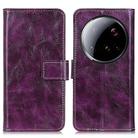 For Xiaomi 15 Ultra Retro Crazy Horse Texture Leather Phone Case(Purple) - 1