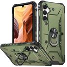 For Samsung Galaxy A34 5G Ring Holder Phone Case(Army Green) - 1