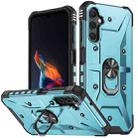 For Samsung Galaxy A15 Ring Holder Phone Case(Light Blue) - 1