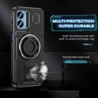 For Motorola Moto G Play 4G 2024 Ring Holder Carbon Fiber PC Hybrid TPU Phone Case(Black) - 3
