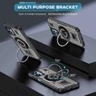 For Motorola Moto G Play 4G 2024 Ring Holder Carbon Fiber PC Hybrid TPU Phone Case(Grey) - 2