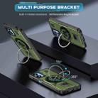 For Motorola Moto G Play 4G 2024 Ring Holder Carbon Fiber PC Hybrid TPU Phone Case(Army Green) - 2