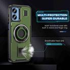 For Motorola Moto G Play 4G 2024 Ring Holder Carbon Fiber PC Hybrid TPU Phone Case(Army Green) - 3