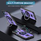 For Motorola Moto G Play 4G 2024 Ring Holder Carbon Fiber PC Hybrid TPU Phone Case(Purple) - 2