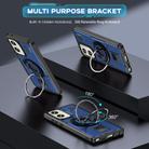 For Motorola Moto G Stylus 5G 2024 Ring Holder Carbon Fiber PC Hybrid TPU Phone Case(Blue) - 2