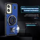 For Motorola Moto G Stylus 5G 2024 Ring Holder Carbon Fiber PC Hybrid TPU Phone Case(Blue) - 3