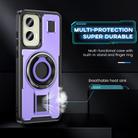 For Motorola Moto G Stylus 5G 2024 Ring Holder Carbon Fiber PC Hybrid TPU Phone Case(Purple) - 3