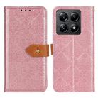 For Xiaomi 14T Pro European Floral Embossed Leather Phone Case(Pink) - 1