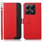 For Xiaomi 14T Pro KHAZNEH Litchi Texture Leather RFID Phone Case(Red) - 1