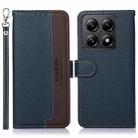 For Xiaomi 14T KHAZNEH Litchi Texture Leather RFID Phone Case(Blue) - 1