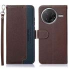 For Xiaomi Poco F7 Pro / F7 Ultra KHAZNEH Litchi Texture Leather RFID Phone Case(Brown) - 1