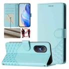 For Huawei nova 9 SE / Honor 50 SE Honeycomb Embossing RFID Leather Phone Case(Mint Green) - 1