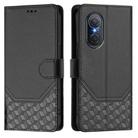 For Huawei nova 9 SE / Honor 50 SE Honeycomb Embossing RFID Leather Phone Case(Black) - 2