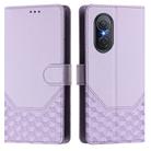 For Huawei nova 9 SE / Honor 50 SE Honeycomb Embossing RFID Leather Phone Case(Light Purple) - 2