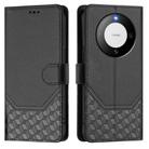 For Huawei Mate 60 Pro / Mate 60 Pro+ Honeycomb Embossing RFID Leather Phone Case(Black) - 2