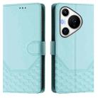 For Huawei Pura 70 Pro / Pura 70 Pro+ Honeycomb Embossing RFID Leather Phone Case(Mint Green) - 2